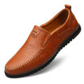 Clohoo mens fashionable handmade sole, soft and comfortable, suitable for womens business style, 46 split, smooth leather, with rubber outsole. 