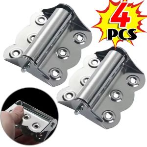 4ชิ้นบานพับผีเสื้อสแตนเลสปิดด้วยตัวเองเปลี่ยนบานพับประตูตู้อุปกรณ์เหล็กเครื่องตกแต่งบ้านติดตั้งง่ายปิดเอง