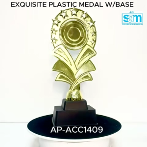 ACC1409 Trofi Plastik Plastic Trophy Screw Medal (Hadiah Sukan Sekolah Dan Anugerah Cemerlang) Piala Cenderahati