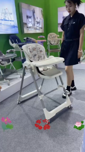 PlayPark Baby High Chair Swing Feeding Chair Adjustable Height Detachable Meal Tray Soft Seat Pad for Baby Toddler