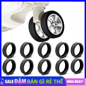 COMBO 10 Vỏ Cao Su Bọc Bảo Vệ Bánh Xe Vali Giảm Tiếng Ồn Tiện Dụng Khi Đi Du Lịch - Vỏ Bọc Bánh Xe Silicon Chống Mòn  Giảm Trầy Xước Siêu Bền