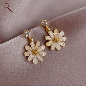 Frascati Temperament Sweet Opal Flower Drop Earrings For Woman Korean Design Girls Elegant Jewelry Accessories