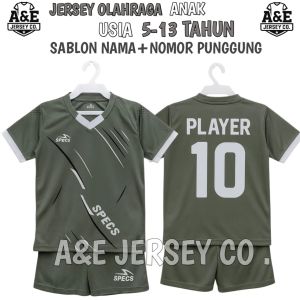 JERSEY OLAHRAGA ANAK USIA 5-13 TAHUN GRATIS SABLON NAMA+NOMOR