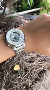 đồng hồ nữ si nhật dây thép size 36mm chạy 2 máy kim và điện tử dây tay 155cm đổ lại