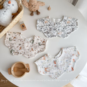 Waterproof Cotton Petal-shaped Baby Bibs for Boys And Girls Newborn Feeding Towels Anti-vomiting Spill-proof Toddler Neckwear