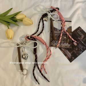 Nylon Rope Keychain Vintage Butterfly Knot Bag Charm Miu Series Creative Gift Metal Material Unique Design Bag Accessory