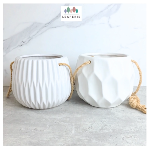 The Leaferie Lyon (Series 19) hanging plant pots. flowerpot flower pot . planter . planters ceramic