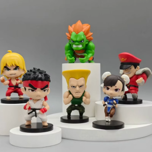Street Fighter Figurine (Quality) Cake Topper Mainan Budak Lelaki Koleksi Action Figure Ryu Ken Chun-li Blanka