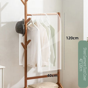 Sheer Organza Clothes Dust Cover - Open-End Design for Hanging Dresses Floor Rack & Wardrobe Protector