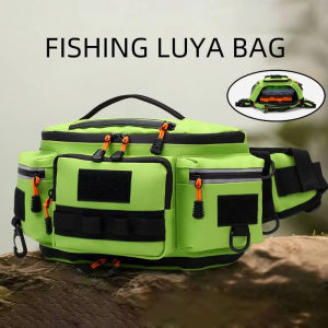 Fishing Lure Waist Bag Multi-pockets Fish Chest Bags Outdoor Hiking Cycling Running Rig Pouch Large Sports Hunting Fanny Pack