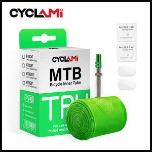 Ultralight Mountain Bike Inner Tube MTB 26 27.5 29 Inches Bicycle TPU Tire 45mm Metal French Presta Valve Anti-Oxidation CYCLAMI