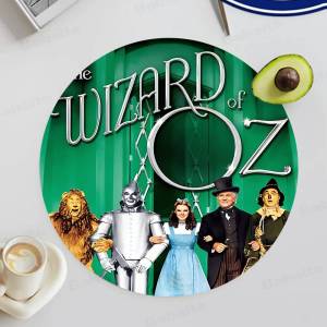 The W-Wizard of O-Oz Vintage Themed Wooden Coaster Non-Slip Heat-Resistant Fun Dining Table Decoration Cafe Restaurant Gifts
