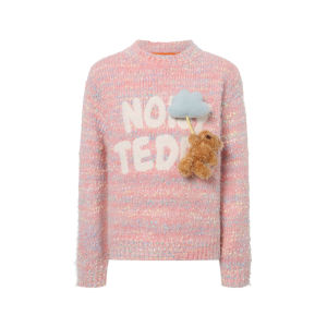 Spring New Cute Cloud Bear Loose Round Neck Sweater