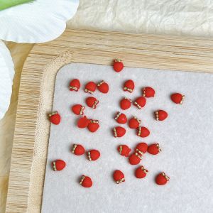 50 Món Trang Trí Móng Tay Hình Dâu Tây 3D Nhựa Resin Dễ Thương Nhiều Màu Sắc Thực Tế Phụ Kiện Làm Móng Tự Làm