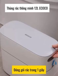 Thùng rác thông minh 12L ECOCO nắp kín tự động đóng gói 2244 | Thùng đựng rác nhà vệ sinhnhà bếp cho không gian hẹp mới Thùng Rác Chất Liệu Nhựa Abs Pp Ps - Lazada