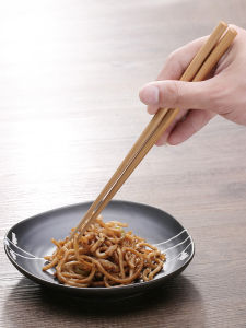 Natural Bamboo Chopsticks Anti-Slip Mildew Resistant High Temperature Resistant No Paint Wooden Fast Food Restaurant Quality