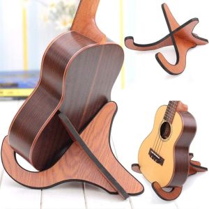 Ukulele Stand Wooden Guitar Splicing Stand Guitar Stand Portable X-Shaped Folk Classical Electric Guitar Display Stand