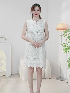 Váy Dài Không Tay Cổ Tròn Mùa Hè Cho Nữ Váy Công Sở Thanh Lịch Váy Dài Thường Ngày Váy Chữ a Không Tay Cổ Tròn Cho Nữ