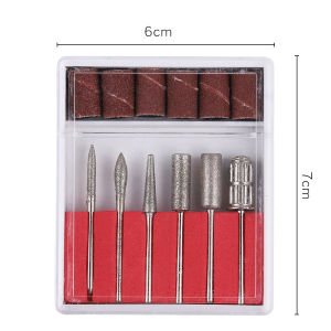 Set Of Cutters For Manicure Machine Quartz Scrub Stone Diamond Wool Nail Drill Bit Rotary Grinding Mill Pedicure Kit