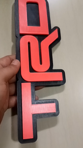 Logo Eblem Trd 5D timbul Ukuran Besar