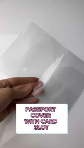 Sampul Plastik Pelindung Passport Waterproof Dengan Slot Kartu