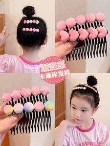 Cute Princess Hair Comb Childrens Headwear Girls Hair Accessories Fluffy Hair Decorations Cartoon Style Baby Hair Clips