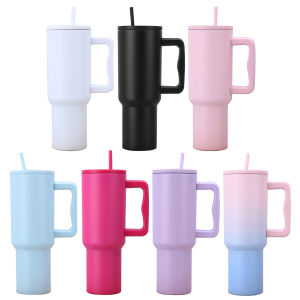 40oz rơm xách tay Ly có tay cầm nước bình nước thể thao chân không thép không gỉ cách Nhiệt Cốc cho phụ nữ nam giới