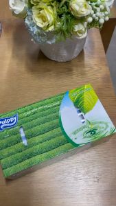 Giấy Lụa Hộp Pulppy Hương Trà Khăn Giấy Rút 100 Tờ 2 Lớp