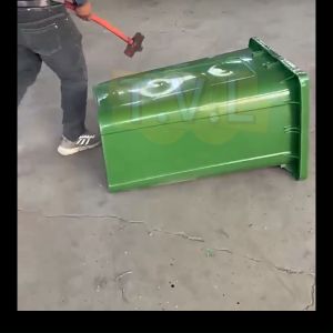 Impact-Resistant Durable Trash Bin with Solid Wheels 30L/50L/100L/120L/240L Large Capacity Outdoor Garbage Bin with Lid