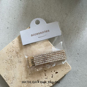 Sweet Cool Style Silver Rhinestone Spiral Hairpin Set Metal Side Bangs Clip Fashionable Hair Accessories Korean Style Fresh out