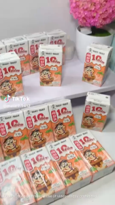 2 LỐC HỒNG TRÀ SỮA 10 ĐIỂM ÍT BÉO WANT WANT - Lốc 4 hộp