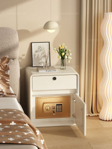 SAMEDREAM | Intelligent Wooden Bedside Table and Safe Home Bedroom Small