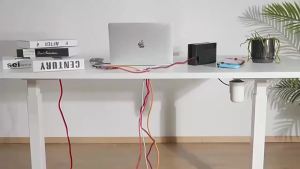 PVC Under Desk Cable Management Tray No Drill Cable Raceway Cord Hider Wire Organizer Storage Tools Home Office Wire Organizer