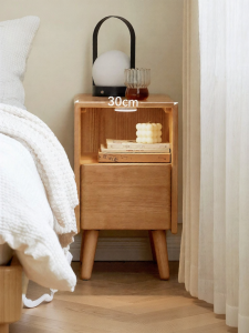 WEISHA | Simple Wooden Bedside Table with Storage
