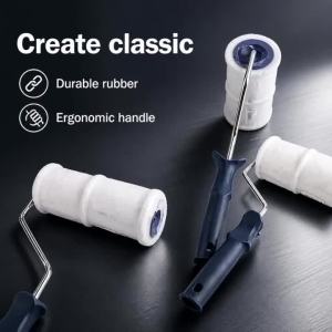 Embossed Paint Roller Decorative Texture Tool for Wall Painting Brick Pattern DIY Home Decor Art Roller Rubber Patterning Tool