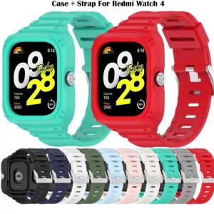 Dây Đeo Thể Thao Redmi Watch 4 Kèm Vỏ Bảo Vệ Mềm 2 Trong 1 Dây Đeo Silicon Cho Phụ Kiện Thay Thế Đồng Hồ Thông Minh