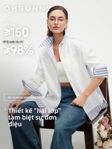 OHSUNNY | UV Protection Stripe Long Sleeve Shirt