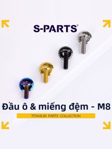s-parts | Ốc Vít Titanium Hợp Kim M8 Cho Xe Máy Đổi Mới