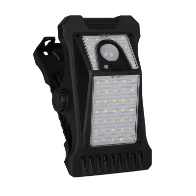 YD-18 Solar Clip Light Outdoor Portable Waterproof Body Sensor Lamp Courtyard Garden Lamp Patio Home Camping Wall Lights