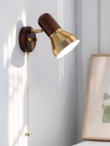 Đèn Tường Gỗ Xoay Cổ Điển Đèn Ngủ Đèn Đọc Sách Đèn Hành Lang Đèn Phòng Khách Đèn Bàn Đèn Treo Tường Bằng Dây Kéo Đèn Tường Bằng Sắt