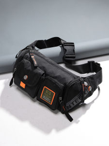 Volunteer | Mens Sport Oxford Cloth Crossbody Bag Leisure Canvas Shoulder Bag With Multiple Pockets Summer Outdoor Travel Sling Bag