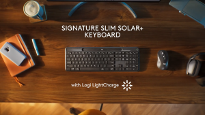 Logitech Signature Solar+ Wireless Keyboard – Graphite | Solar-Powered Bluetooth & Logi Bolt Quiet Typing Multi-Device