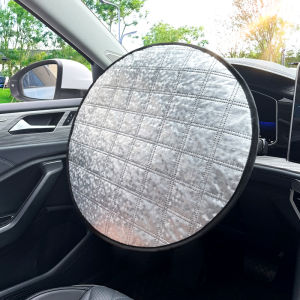 Car Steering Wheel Sun Shade Cover UV-Blocking Steering Sun Protection Cover 42CM Universal Sun Visor Protector Prevent Aging