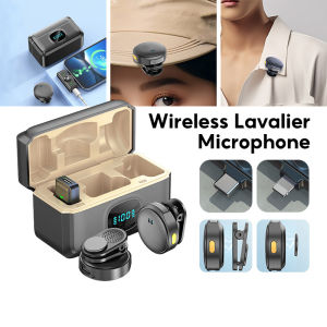 Q8 Magnetic Wireless Lavalier Microphone Audio Video Recording Microphone with Smart Charging Box for Live Recording and Noise Reduction 麦克风