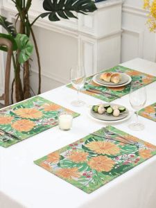 Ekelund Betty Childrens Dinner Mat Absorbent Heat Resistant Cotton Dining Table Mat Cup Mat Western Dining Pad