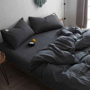 Kiss Dear | Waterwashed Cotton Nordic Simple Bedding Set 4pcs