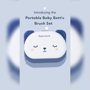 Supermama Lab Baby Bottle Brush Set | Lightweight Portable Cleaner for Milk Bottles & Feeding Accessories