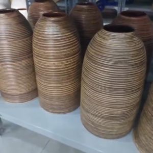 Bình gốm cắm cành đào mận tuyết mai  lọ cắm cành chuông thon cao 33cm gốm bát tràng fulo