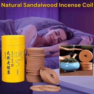 Natural Sandalwood Incense Coils Come With An Incense Burner Wormwood Natural Incense Coil Incense Air Freshener