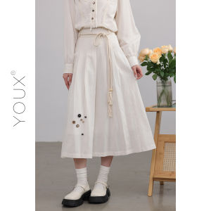 YOUXIANG | Áo Sơ Mi cổ rộng phong cách Vintage